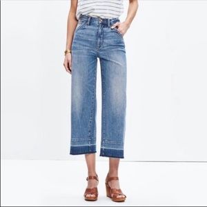 Madewell Wide Leg Crop High Waisted Denim Jeans